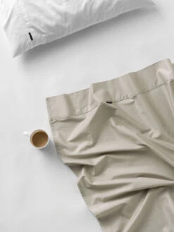 Linen House Augusta 500TC Cotton Sateen Flat Sheet -Linen House Dreamscape Sales Store lh augusta ss1920 white fitted taupe flat w1