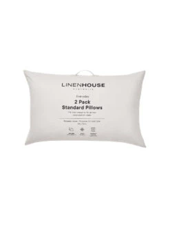 Linen House Everyday Washable Standard Pillow Pair - 600 GSM