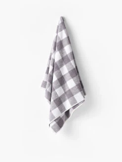 Linen House Flinders Check Grey Towel Collection
