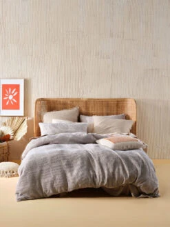 Linen House Galicia Blue-Sand Quilt Cover Set 13 Linen House Galicia Blue-Sand Quilt Cover Set -Linen House Dreamscape Sales Store lh galicia blue sand qcs h2