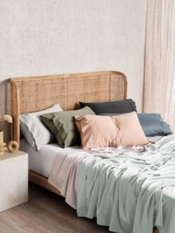Linen House Nara Sky Bamboo Cotton 400TC Sheet Set -Linen House Dreamscape Sales Store lh nara all colours ss h1 4