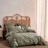 Linen House Nara Bamboo Cotton Moss Quilt Cover Set