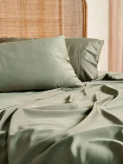 Linen House Nara Moss Bamboo Cotton 400TC Sheet Set 8 Linen House Nara Moss Bamboo Cotton 400TC Sheet Set -Linen House Dreamscape Sales Store lh nara moss ss d2 1