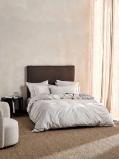 Linen House Nara Bamboo Cotton Silver Quilt Cover Set