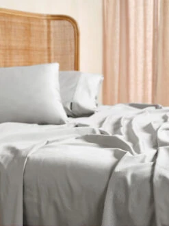 Linen House Nara Silver Bamboo Cotton 400TC Sheet Set -Linen House Dreamscape Sales Store lh nara silver ss d2