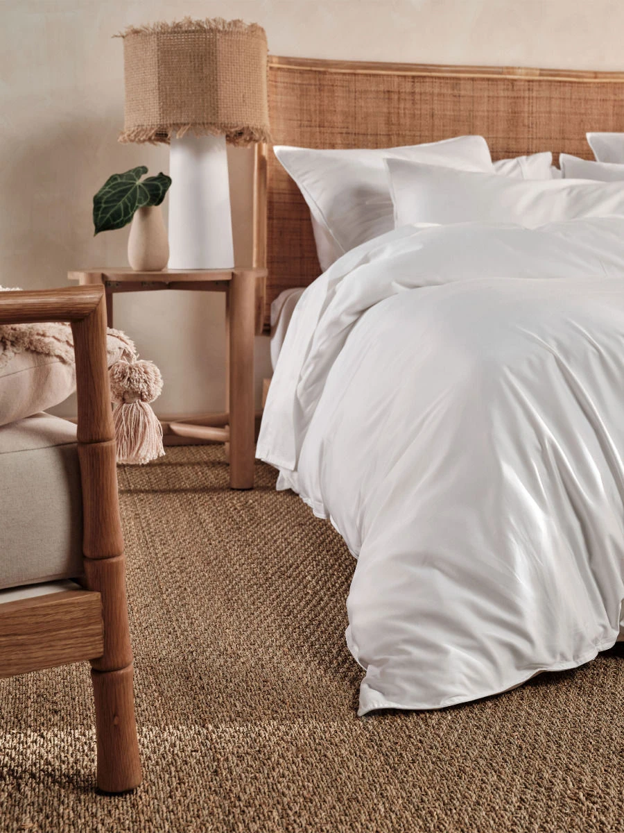 Linen House Nara Bamboo Cotton White Quilt Cover Set 3 Linen House Nara Bamboo Cotton White Quilt Cover Set - Image 3