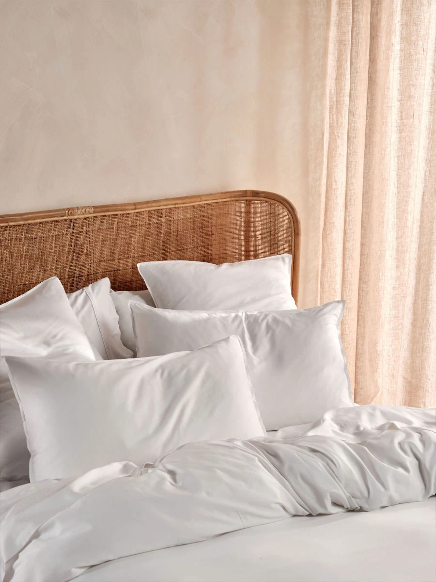 Linen House Nara Bamboo Cotton White Quilt Cover Set 2 Linen House Nara Bamboo Cotton White Quilt Cover Set - Image 2