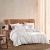Linen House Nara Bamboo Cotton White Quilt Cover Set