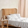 Linen House Nara White Bamboo Cotton 400TC Sheet Set