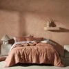Linen House Nimes Clay Linen Coverlet