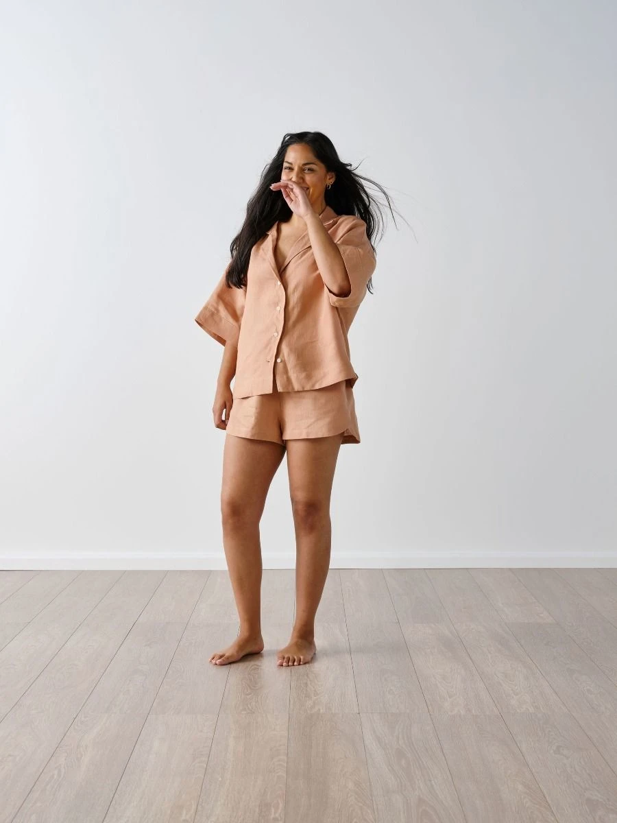 Linen House Nimes Clay Linen Wide-Sleeved Shirt 3 Linen House Nimes Clay Linen Wide-Sleeved Shirt - Image 3