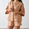 Linen House Nimes Clay Linen Wide-Sleeved Shirt