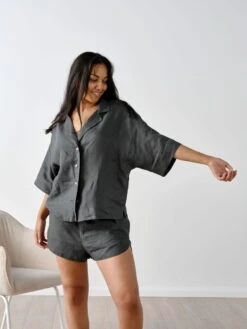 Linen House Nimes Magnet Linen Wide-Sleeved Shirt