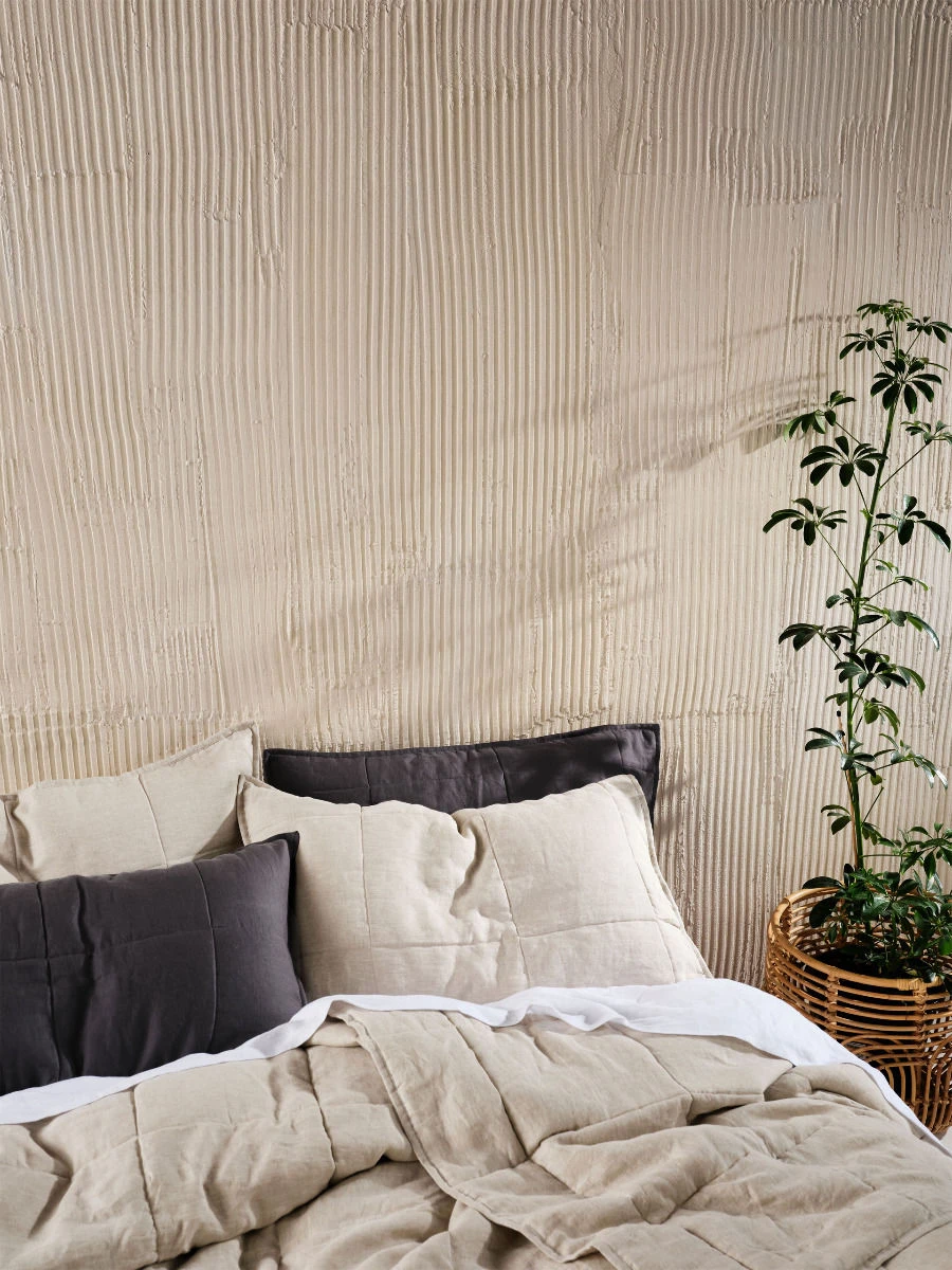 Linen House Nimes Natural Linen Coverlet 3 Linen House Nimes Natural Linen Coverlet - Image 3