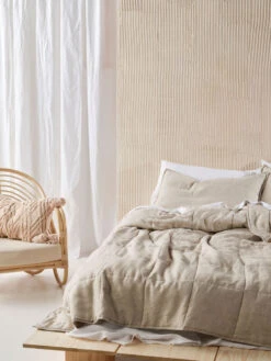 Linen House Nimes Natural Linen Coverlet 11 Linen House Nimes Natural Linen Coverlet -Linen House Dreamscape Sales Store lh nimes natural bdcvr d6