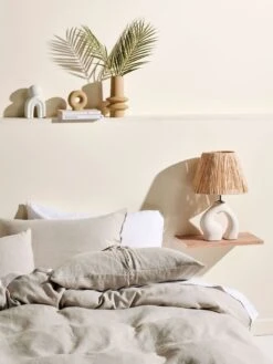 Linen House Nimes Natural Linen Quilt Cover Set -Linen House Dreamscape Sales Store lh nimes natural lifestyle qcs d2