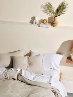 Linen House Nimes Natural Linen Quilt Cover Set -Linen House Dreamscape Sales Store lh nimes natural lifestyle qcs d4