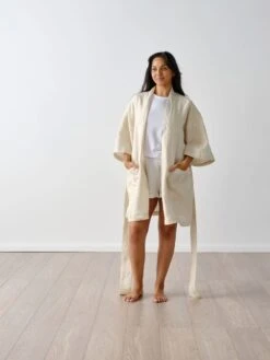 Linen House Nimes Natural Linen Short Robe
