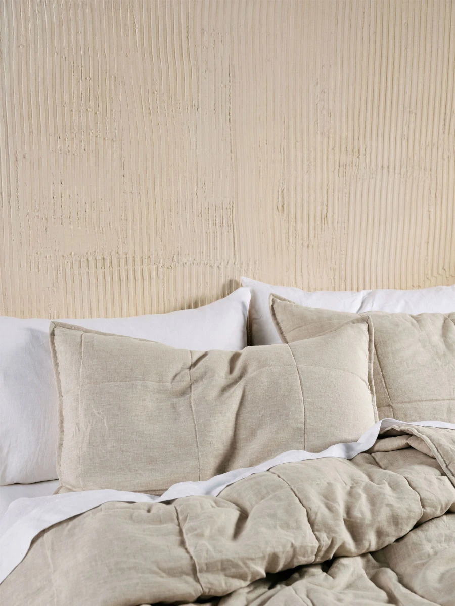 Linen House Nimes Natural Linen Coverlet 2 Linen House Nimes Natural Linen Coverlet - Image 2