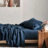 Linen House Pure Linen Navy Sheet Set