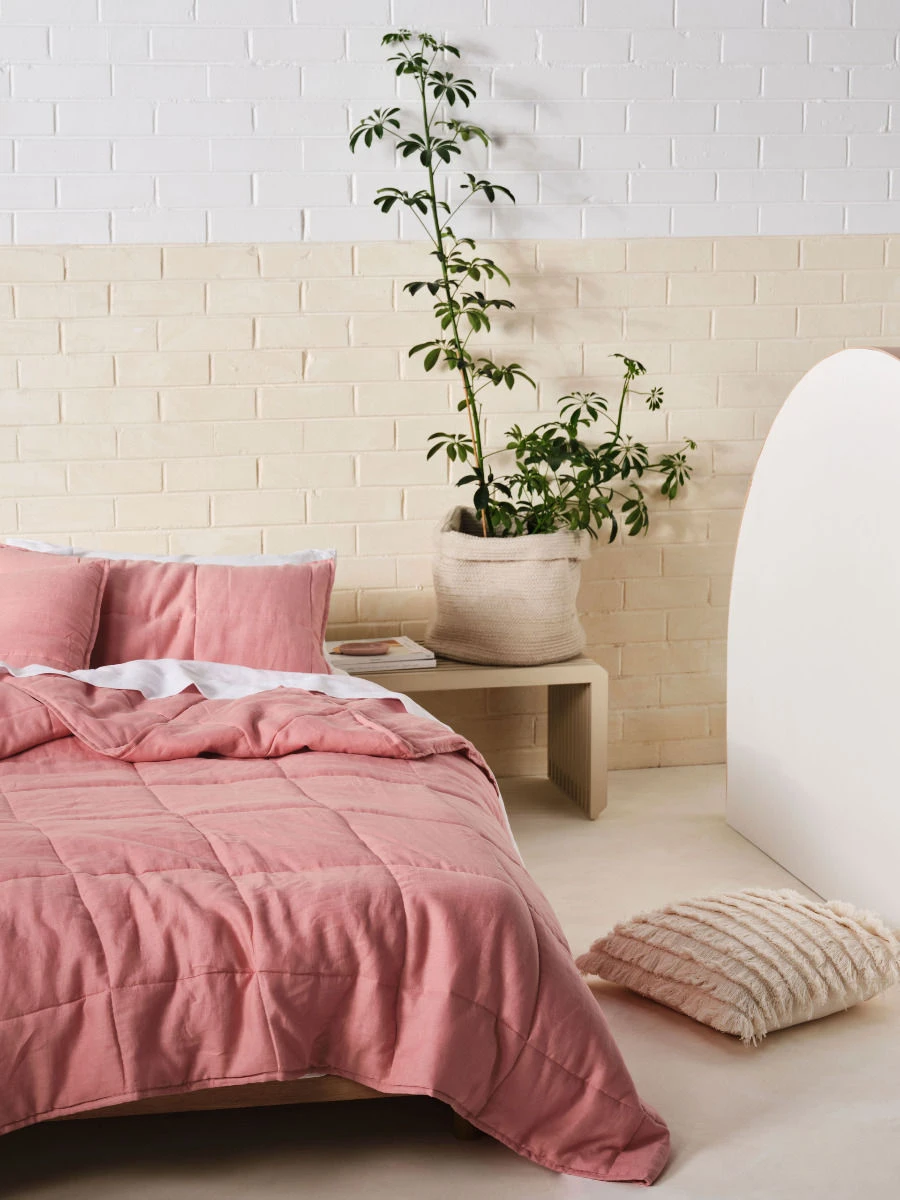 Linen House Nimes Rosette Linen Coverlet 3 Linen House Nimes Rosette Linen Coverlet - Image 3