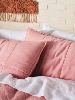 Linen House Nimes Rosette Linen Coverlet 8 Linen House Nimes Rosette Linen Coverlet -Linen House Dreamscape Sales Store lh nimes rosette pillshm d1