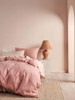 Linen House Nimes Rosette Linen Quilt Cover Set -Linen House Dreamscape Sales Store lh nimes rosette qcs d1