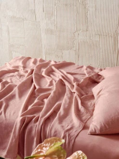 Linen House Pure Linen Rosette Sheet Set 8 Linen House Pure Linen Rosette Sheet Set -Linen House Dreamscape Sales Store lh nimes rosette ss d1