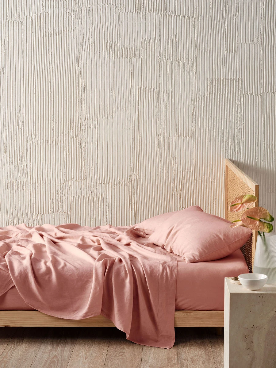 Linen House Pure Linen Rosette Sheet Set 1 Linen House Pure Linen Rosette Sheet Set