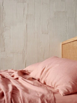 Linen House Pure Linen Rosette Sheet Set 11 Linen House Pure Linen Rosette Sheet Set -Linen House Dreamscape Sales Store lh nimes rosette stdpc h1