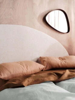 Linen House Nimes Sky Linen Quilt Cover Set -Linen House Dreamscape Sales Store lh nimes sky cinnamon clay lifestyle qcs h1 2