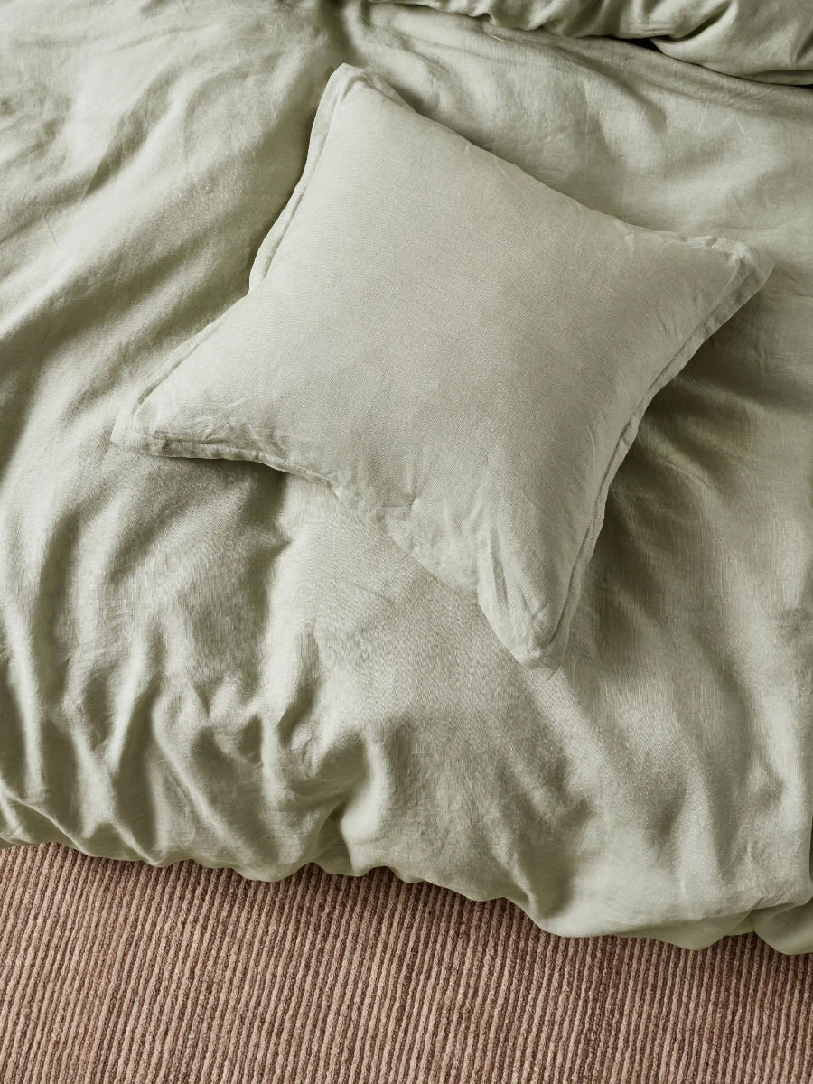 Linen House Nimes Wasabi Linen Quilt Cover Set 5 Linen House Nimes Wasabi Linen Quilt Cover Set - Image 5