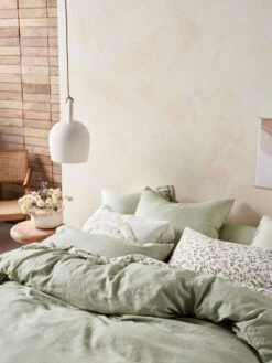 Linen House Nimes Wasabi Linen Quilt Cover Set 18 Linen House Nimes Wasabi Linen Quilt Cover Set -Linen House Dreamscape Sales Store lh nimes wasabi qcs d3