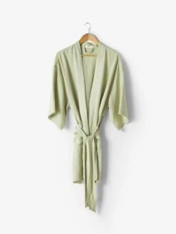 Linen House Nimes Wasabi Linen Short Robe -Linen House Dreamscape Sales Store lh nimes wasabi rbe w1