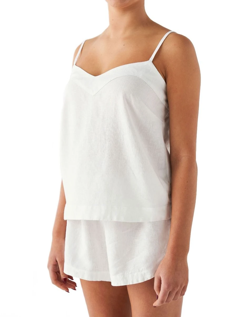 Linen House Nimes White Linen Cami 1 Linen House Nimes White Linen Cami