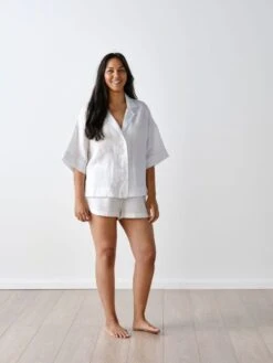 Linen House Nimes White Linen Wide-Sleeved Shirt 7 Linen House Nimes White Linen Wide-Sleeved Shirt -Linen House Dreamscape Sales Store lh nimes white shirt t3