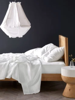 Linen House Pure Linen White Sheet Set
