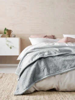 Linen House Sena Silver Blanket