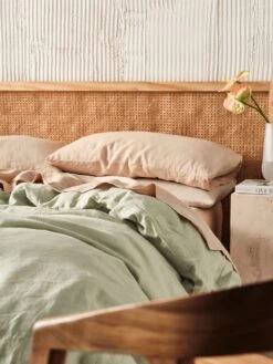 Linen House Nimes Wasabi Linen Quilt Cover Set 16 Linen House Nimes Wasabi Linen Quilt Cover Set -Linen House Dreamscape Sales Store lh ss2021 nimes wasabi nude qcs ss d1