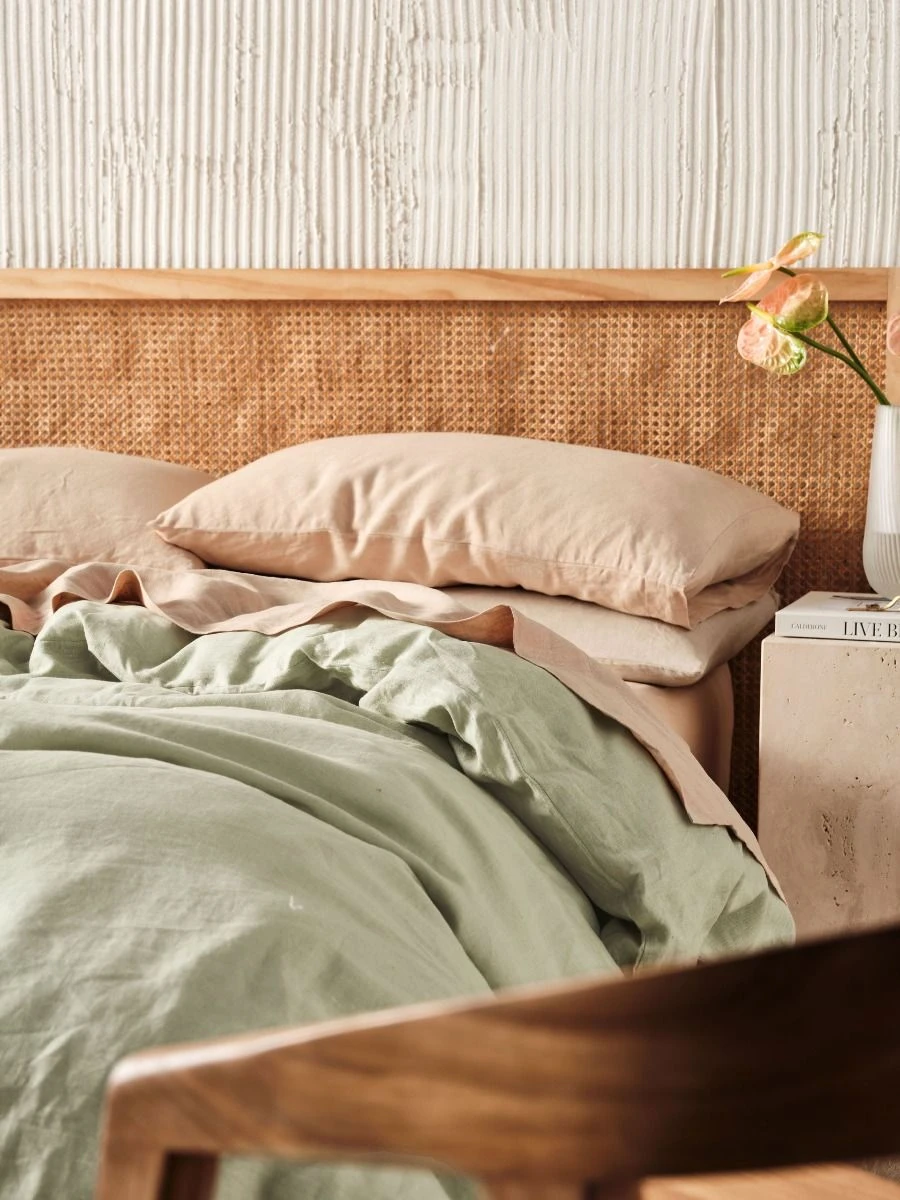 Linen House Nimes Wasabi Linen Quilt Cover Set 7 Linen House Nimes Wasabi Linen Quilt Cover Set - Image 7