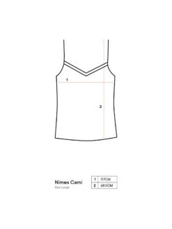 Linen House Nimes Natural Linen Cami -Linen House Dreamscape Sales Store lhau nimes loungewear diagram cami large 5