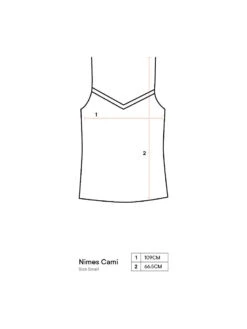 Linen House Nimes Natural Linen Cami -Linen House Dreamscape Sales Store lhau nimes loungewear diagram cami small 5
