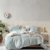 Linen House Nimes Sky Linen Quilt Cover Set