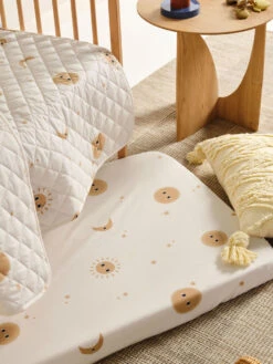 Happy Cosmos Cot Coverlet -Linen House Dreamscape Sales Store lhkids happy cosmos sugar cotcovs d1