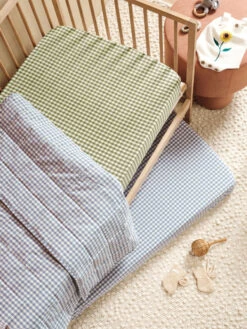 Springsteen Blue Cot Coverlet -Linen House Dreamscape Sales Store lhkids springsteen blue moss cotqc d2