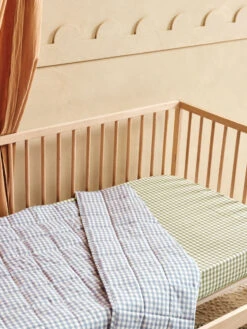 Springsteen Blue Cot Coverlet -Linen House Dreamscape Sales Store lhkids springsteen blue moss cotqc d3